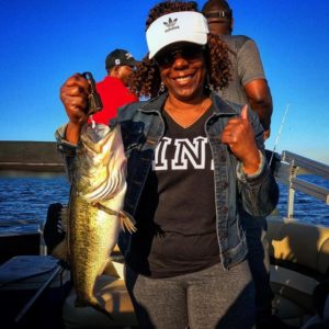big bass guide florida fishing woman