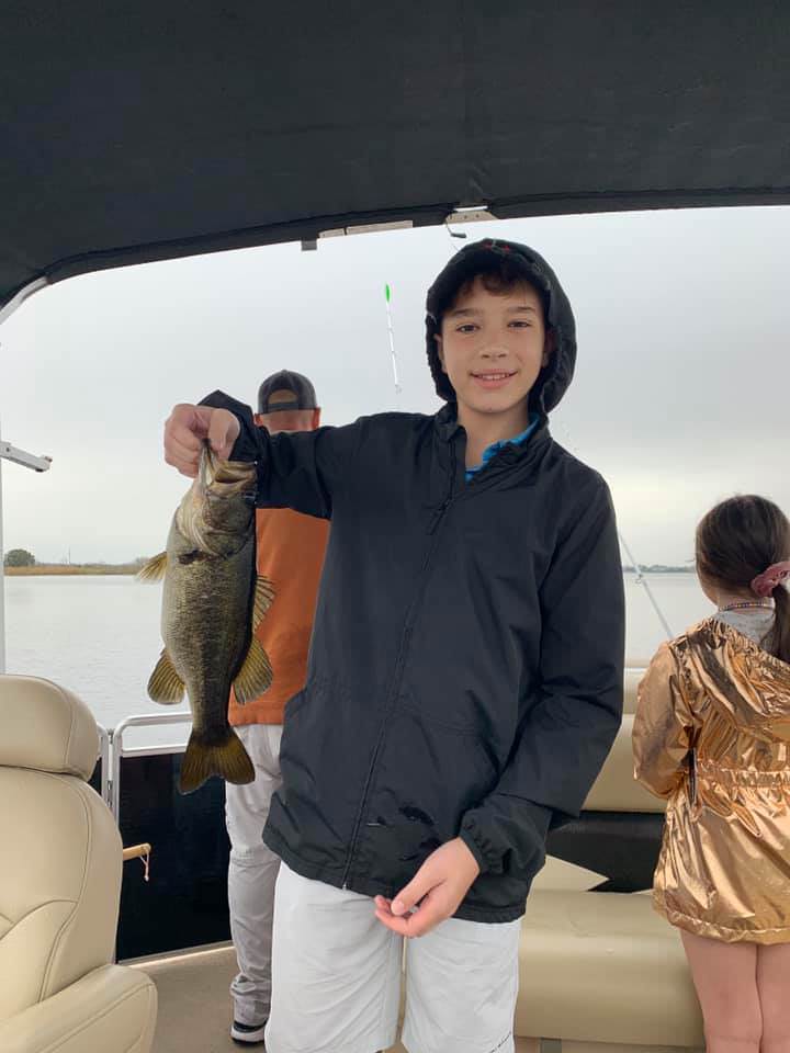 big bass guide florida pontoon kid catch