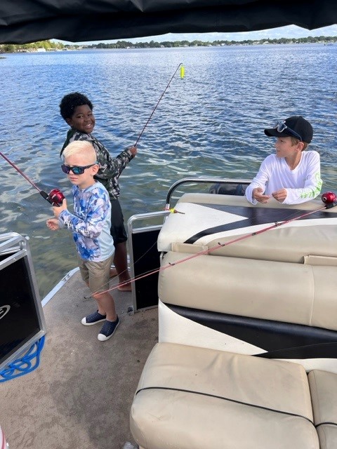 Kids Fishing Camp Catching Bass Fun